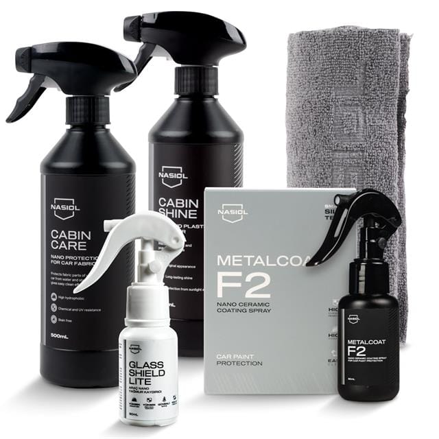Nasiol Araç Nano Koruma 5'li Seti Standart-Avantajlı Paket-Araç İçi ve Dışı Detailing Seti