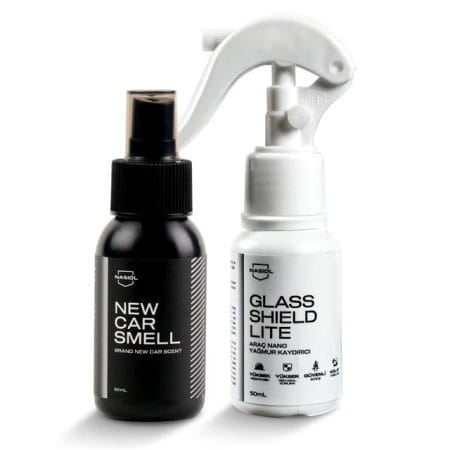 Nasiol Glasshield Lite Nano Yağmur Kaydırıcı ve New Car Smell Yeni Araç Kokusu Seti-Avantajlı Paket
