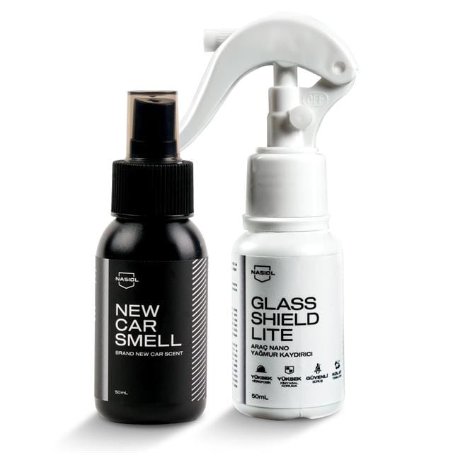 Nasiol Glasshield Lite Nano Yağmur Kaydırıcı ve New Car Smell Yeni Araç Kokusu Seti-Avantajlı Paket
